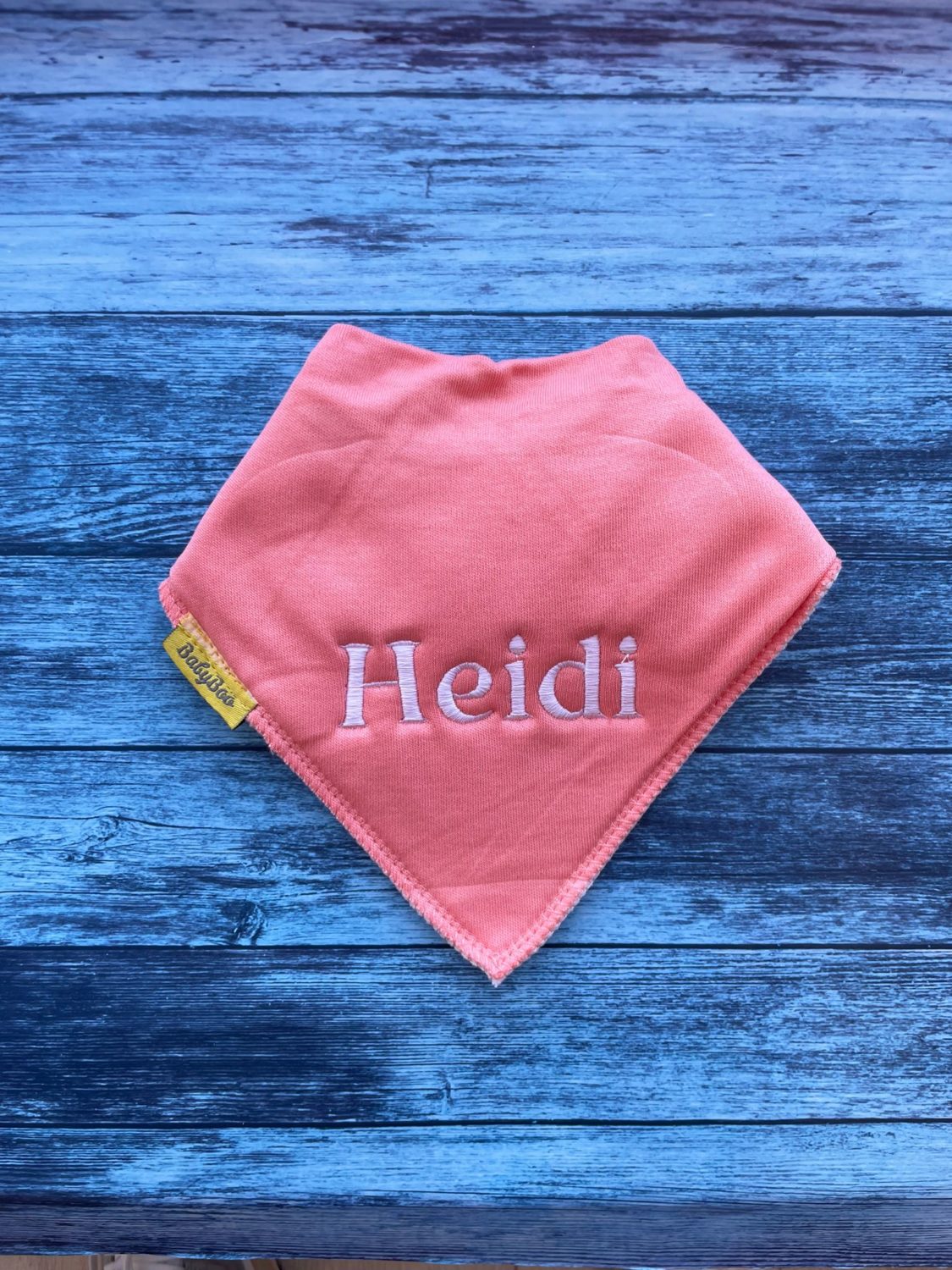 Personalised organic cotton DribbleBoo bandana bib