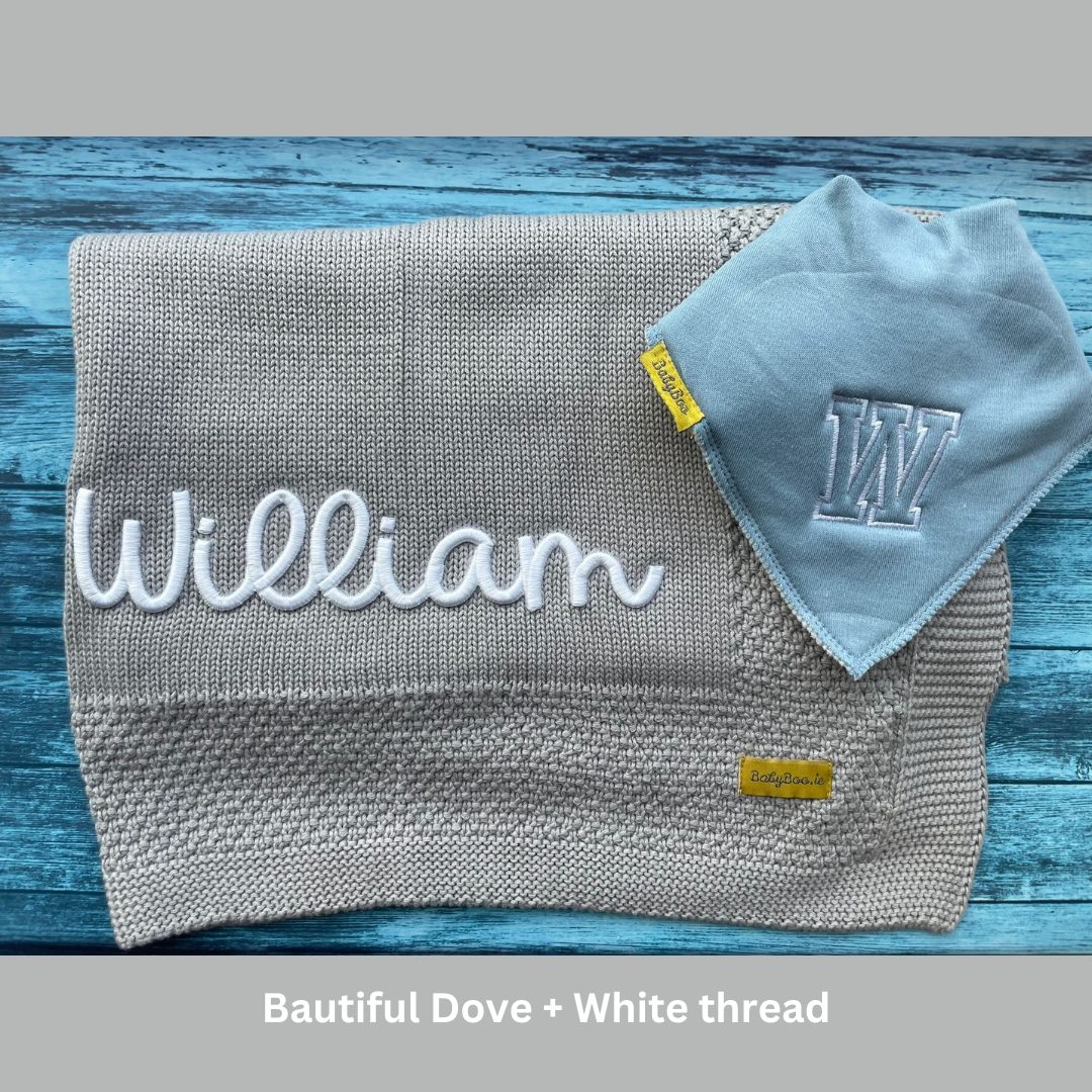 3D Puff Personalised Organic Cotton BlankieBoo baby blanket