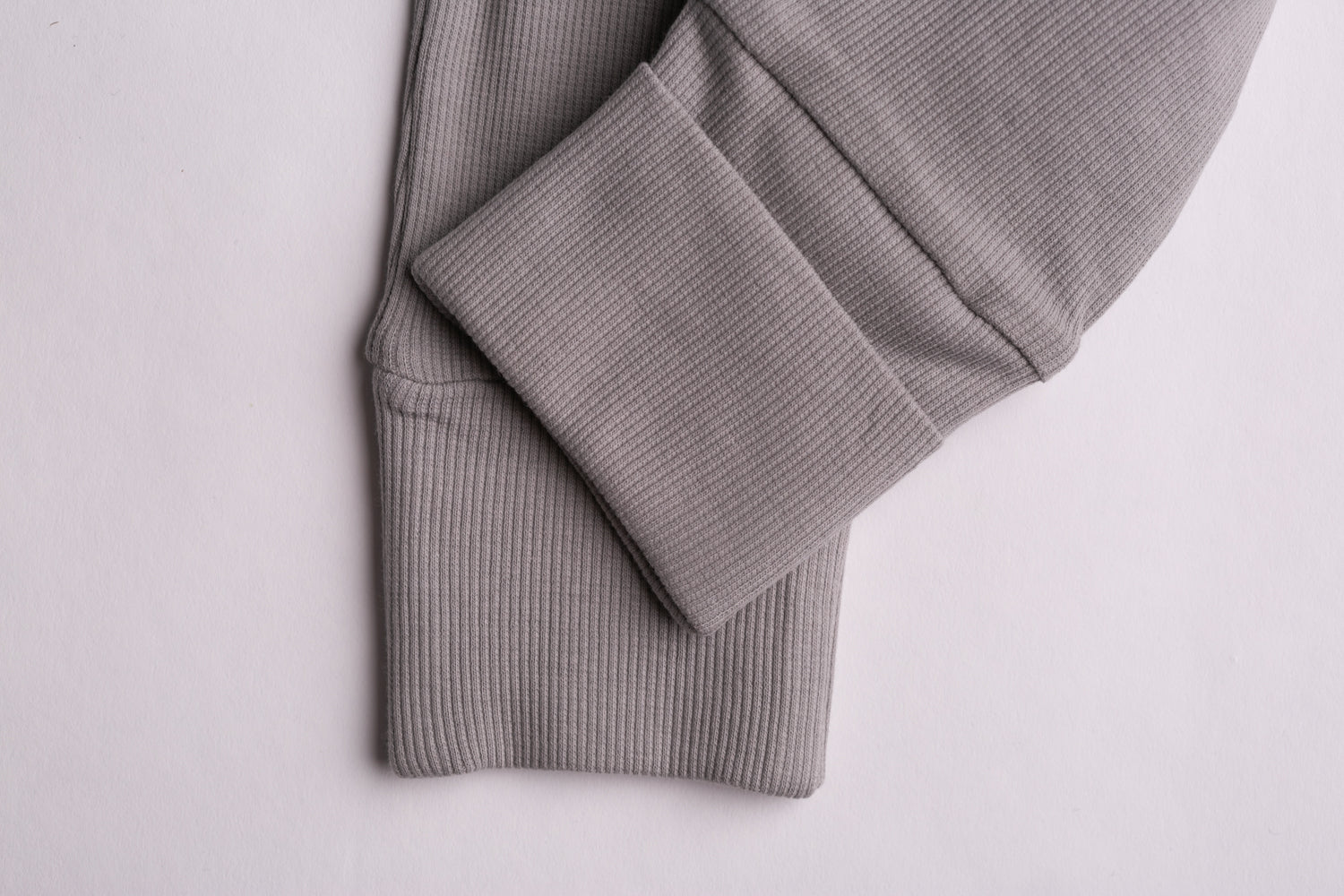 Grey ribbed organic cotton ZippyBoo suit