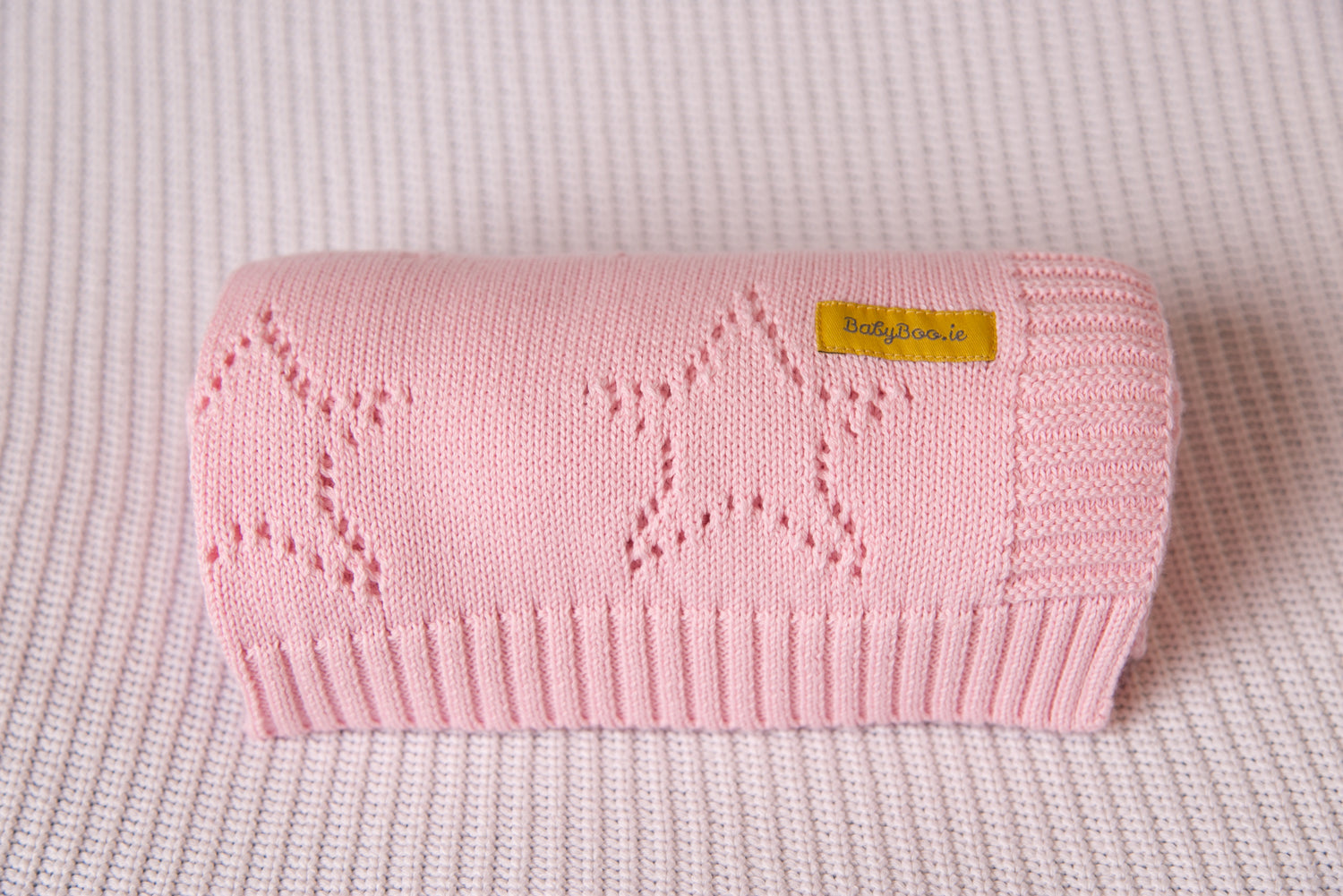 Pink organic cotton star style BlankieBoo