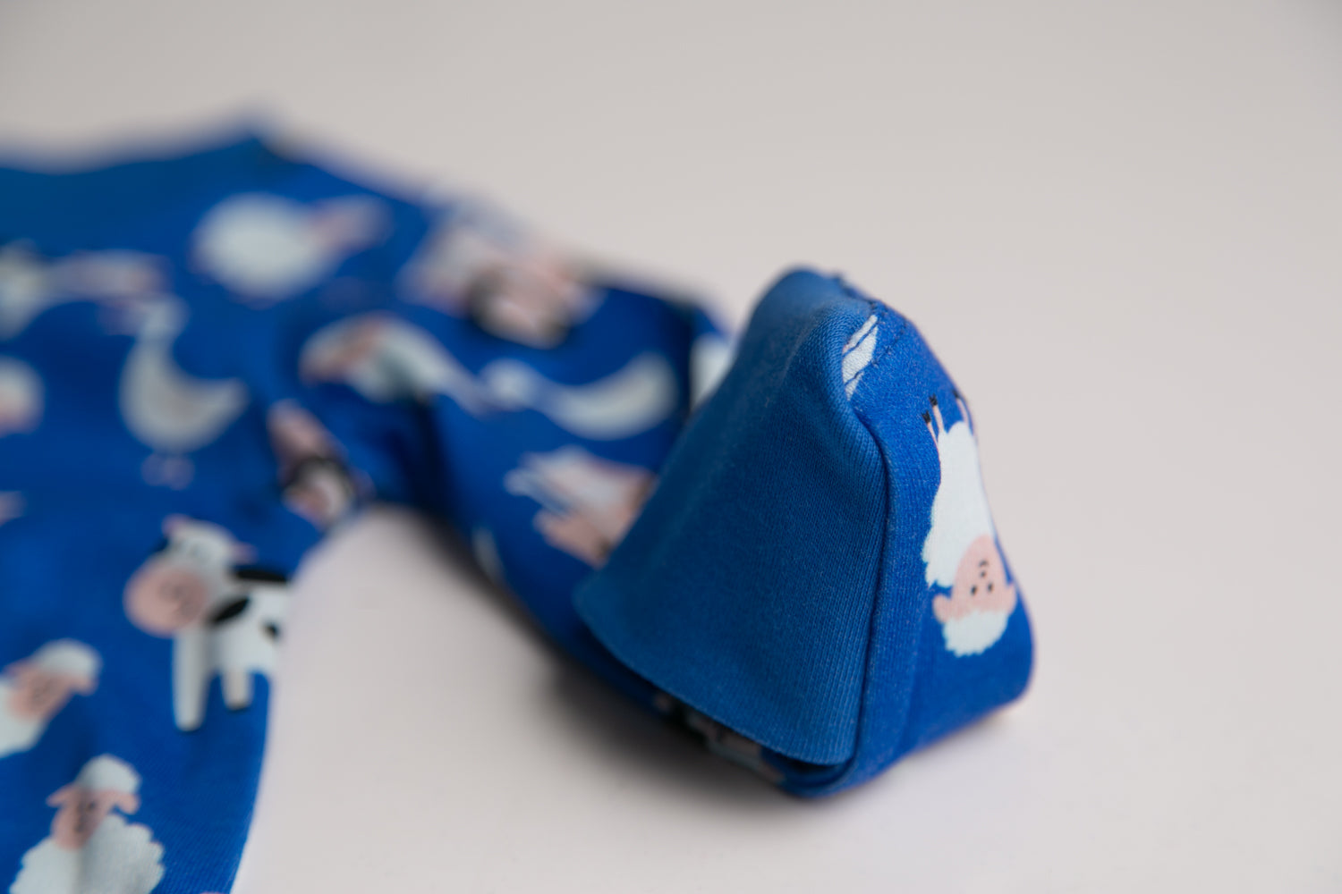 Blue Farmyard organic cotton ZippyBoo suit