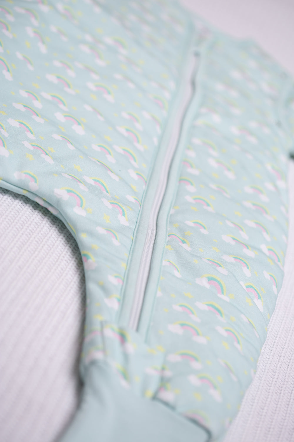 Painted rainbows organic cotton SnuggleBoo sleepsuit (1 tog)