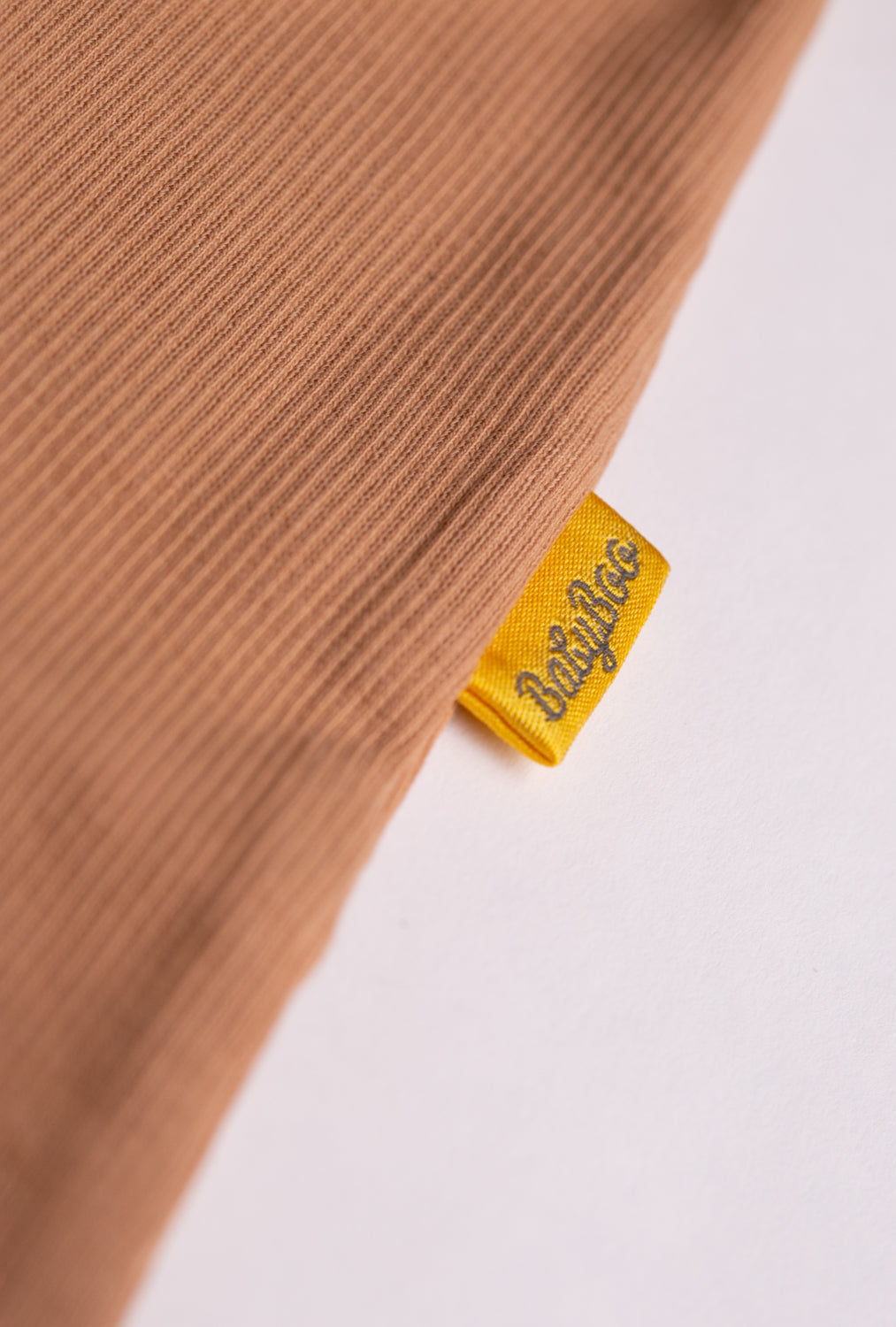 Caramel ribbed organic cotton ZippyBoo suit