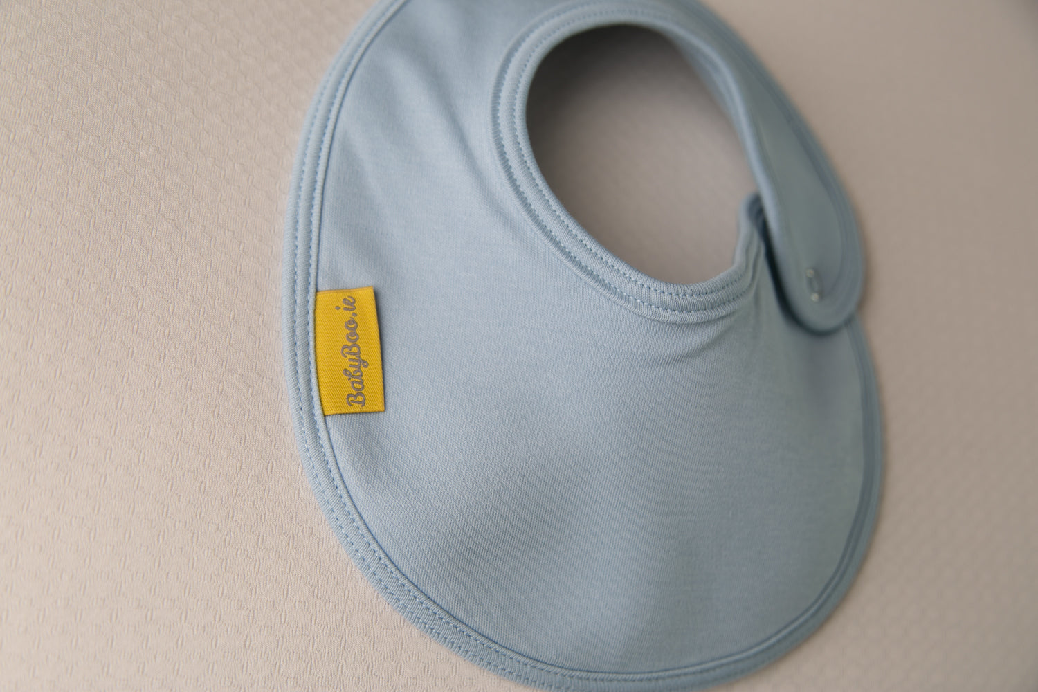 Just Pale Blue organic cotton LittleBoo baby bib