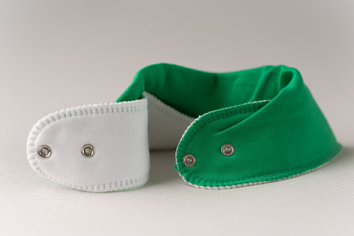 Puc about with Teddy organic cotton DribbleBoo bandana bib