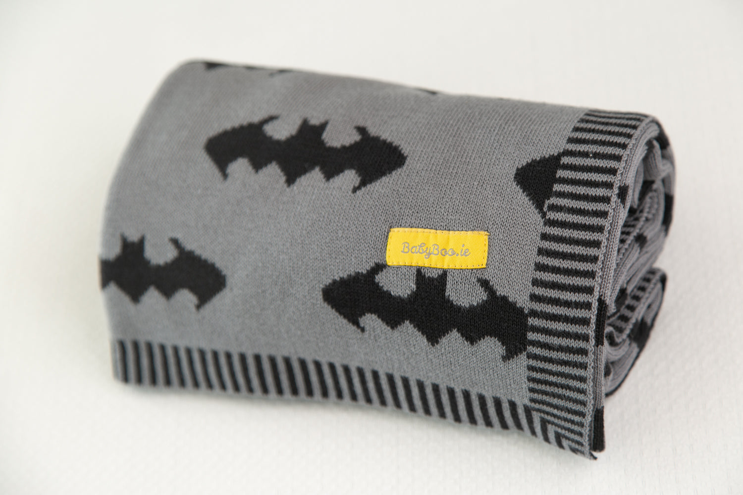 Organic cotton Grey Batman BlankieBoo