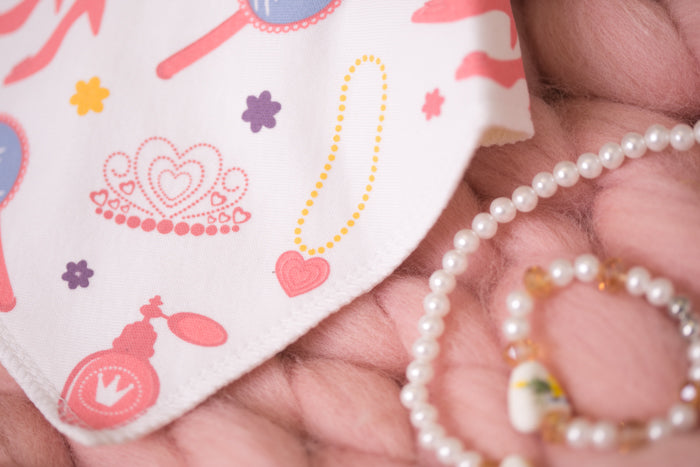 Little miss princess organic cotton DribbleBoo bandana bib