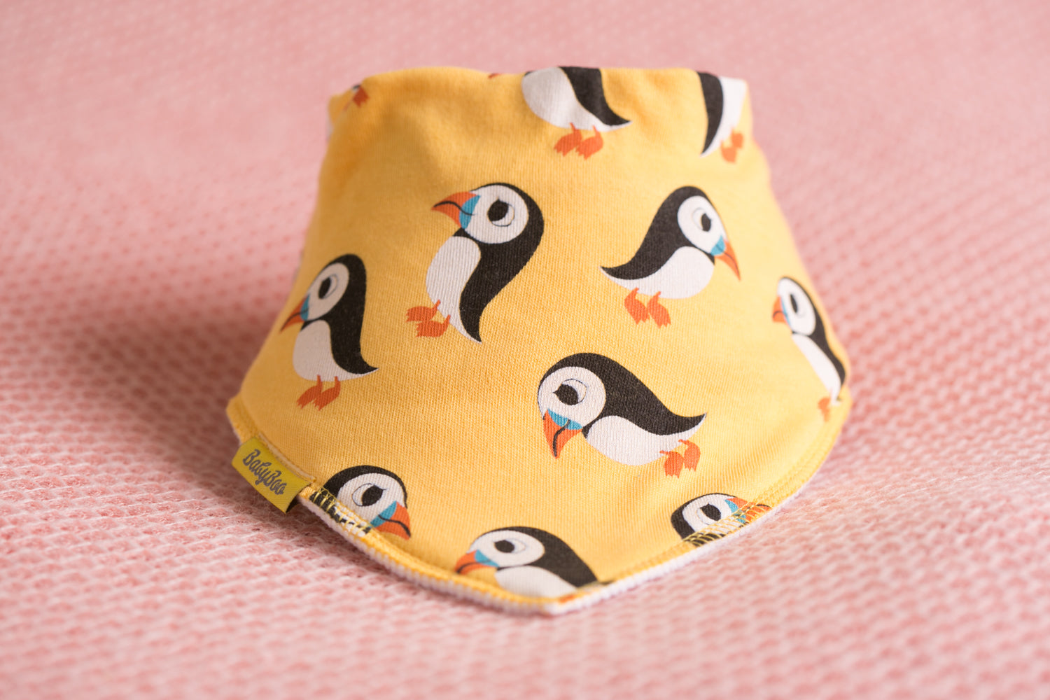 Percy puffin organic cotton DribbleBoo bandana bib