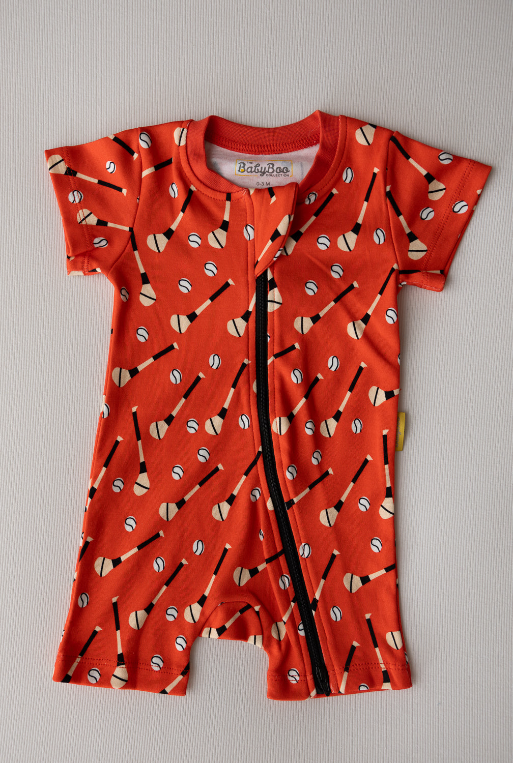 Red GAA organic cotton ShortieBoo suit