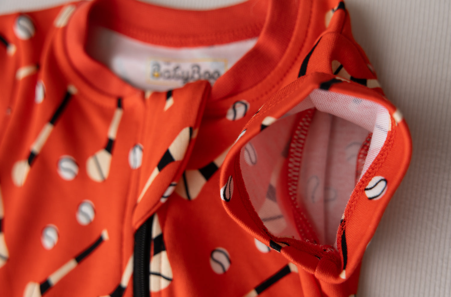 Red GAA organic cotton ShortieBoo suit