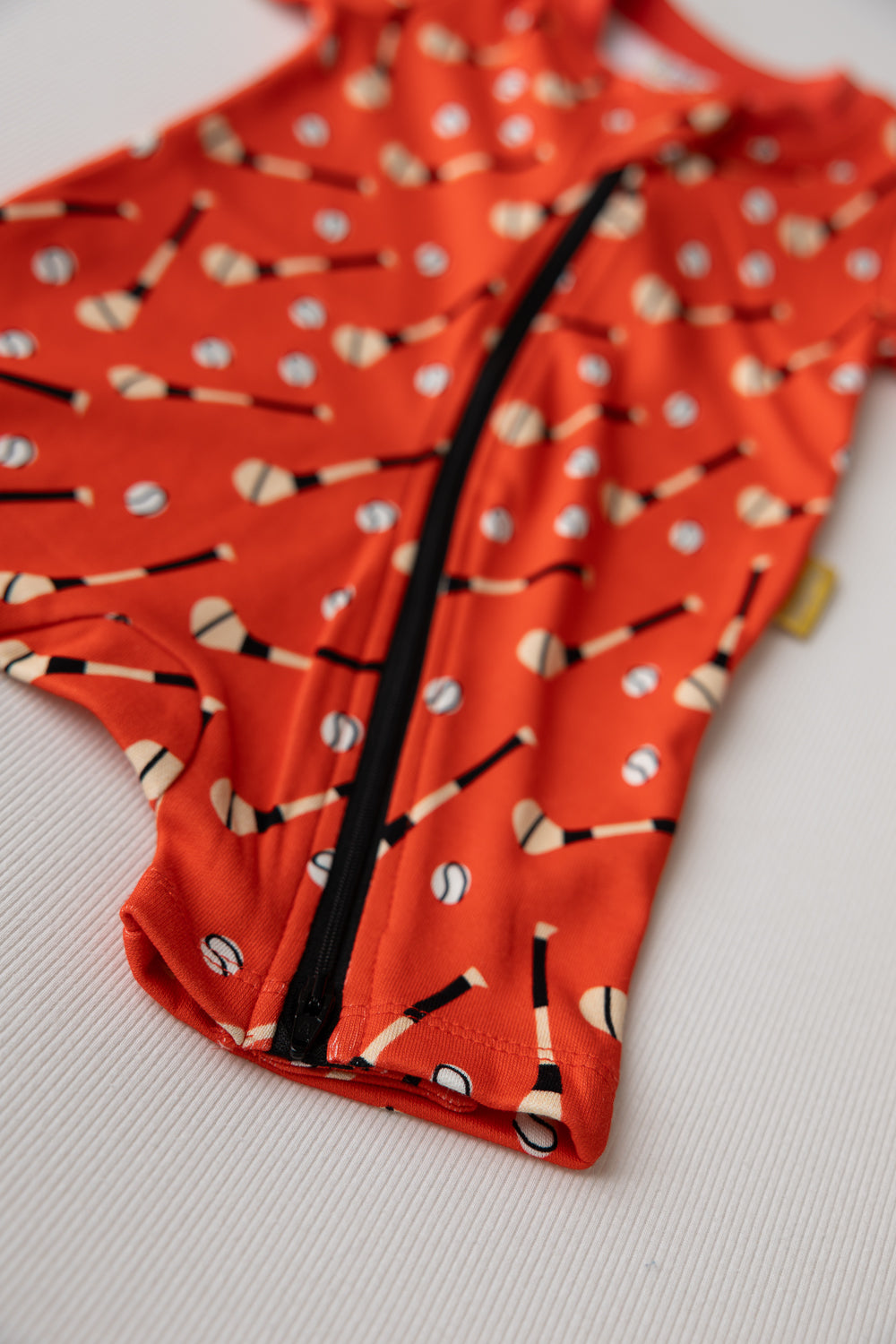 Red GAA organic cotton ShortieBoo suit
