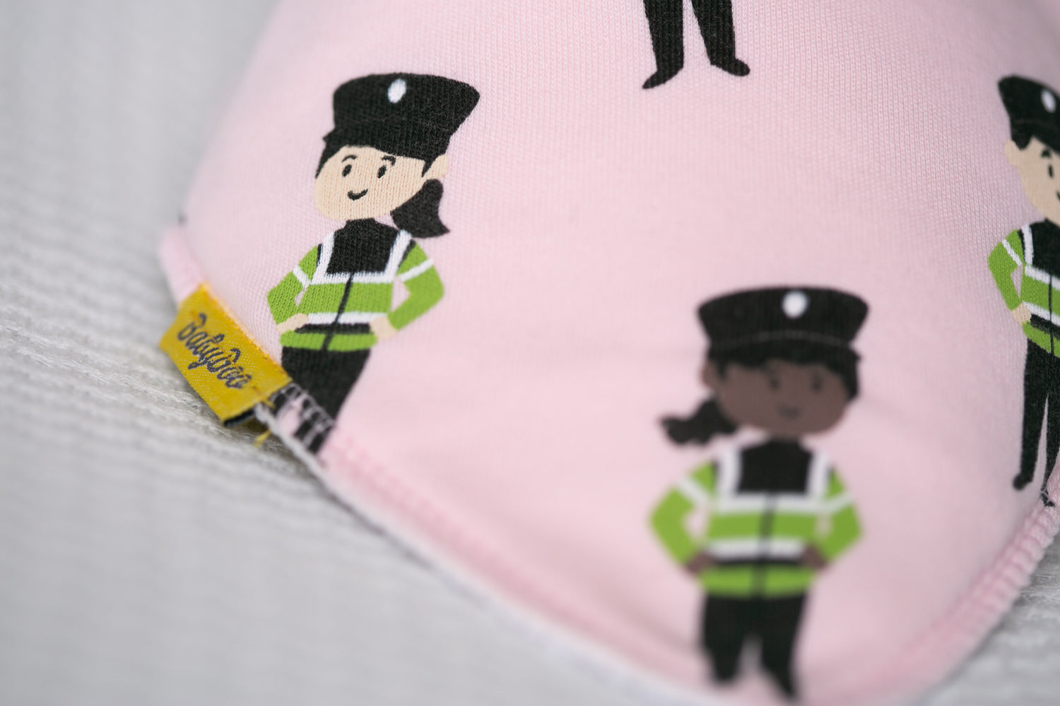 Baby pink future Garda organic cotton DribbleBoo bandana bib