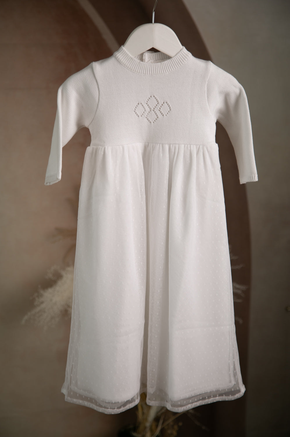 Imperfect - Fine knit and tulle style organic cotton dress (Áine)