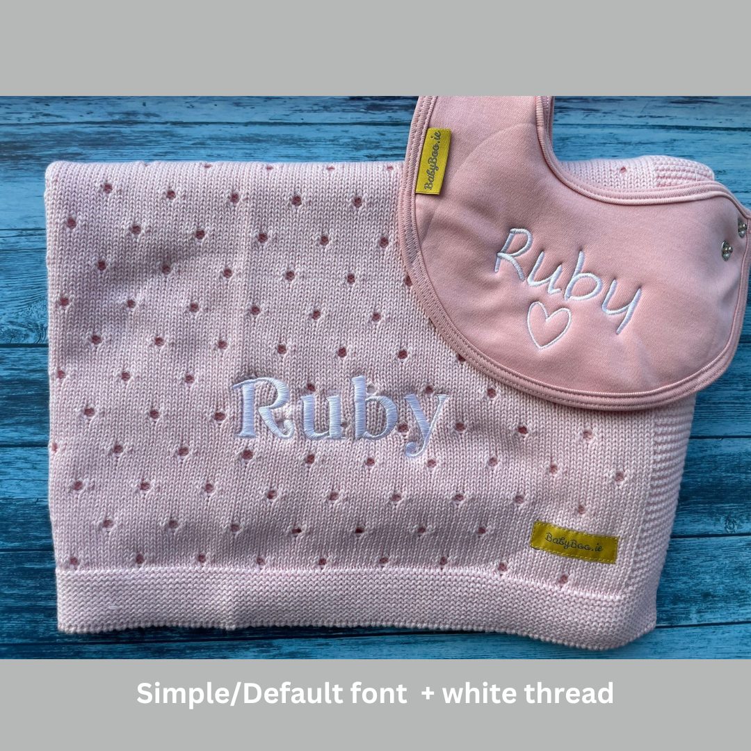 Organic cotton baby pink cellular BlankieBoo