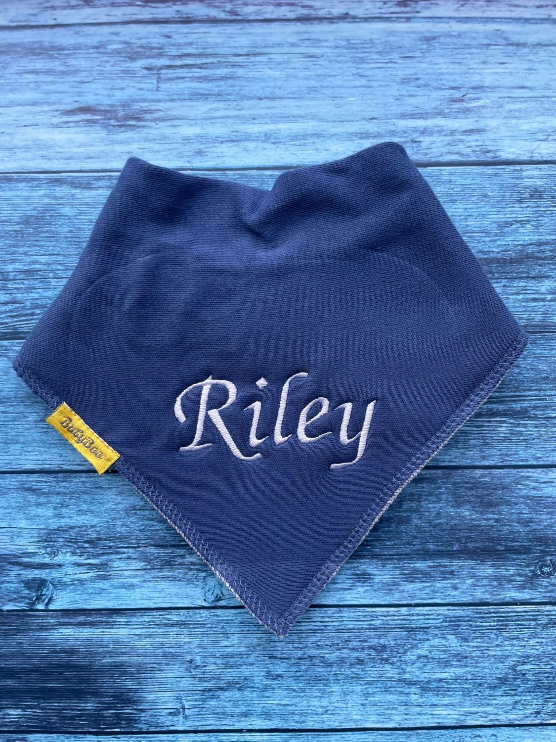 Personalised organic cotton DribbleBoo bandana bib