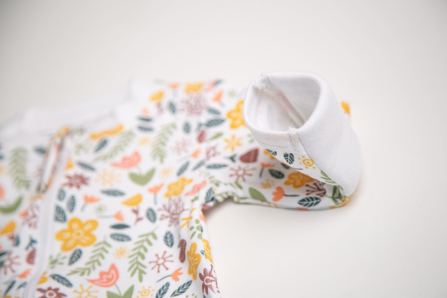 Retro Floral organic cotton ZippyBoo suit