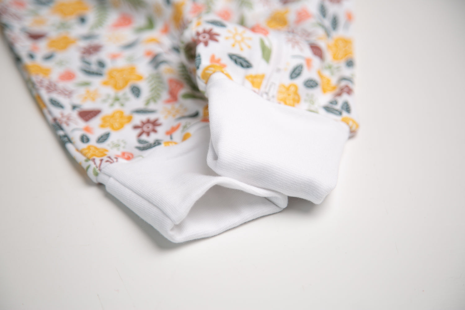Retro Floral organic cotton ZippyBoo suit