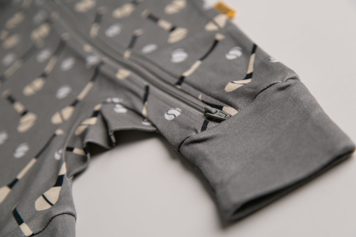 Grey GAA organic cotton ZippyBoo suit