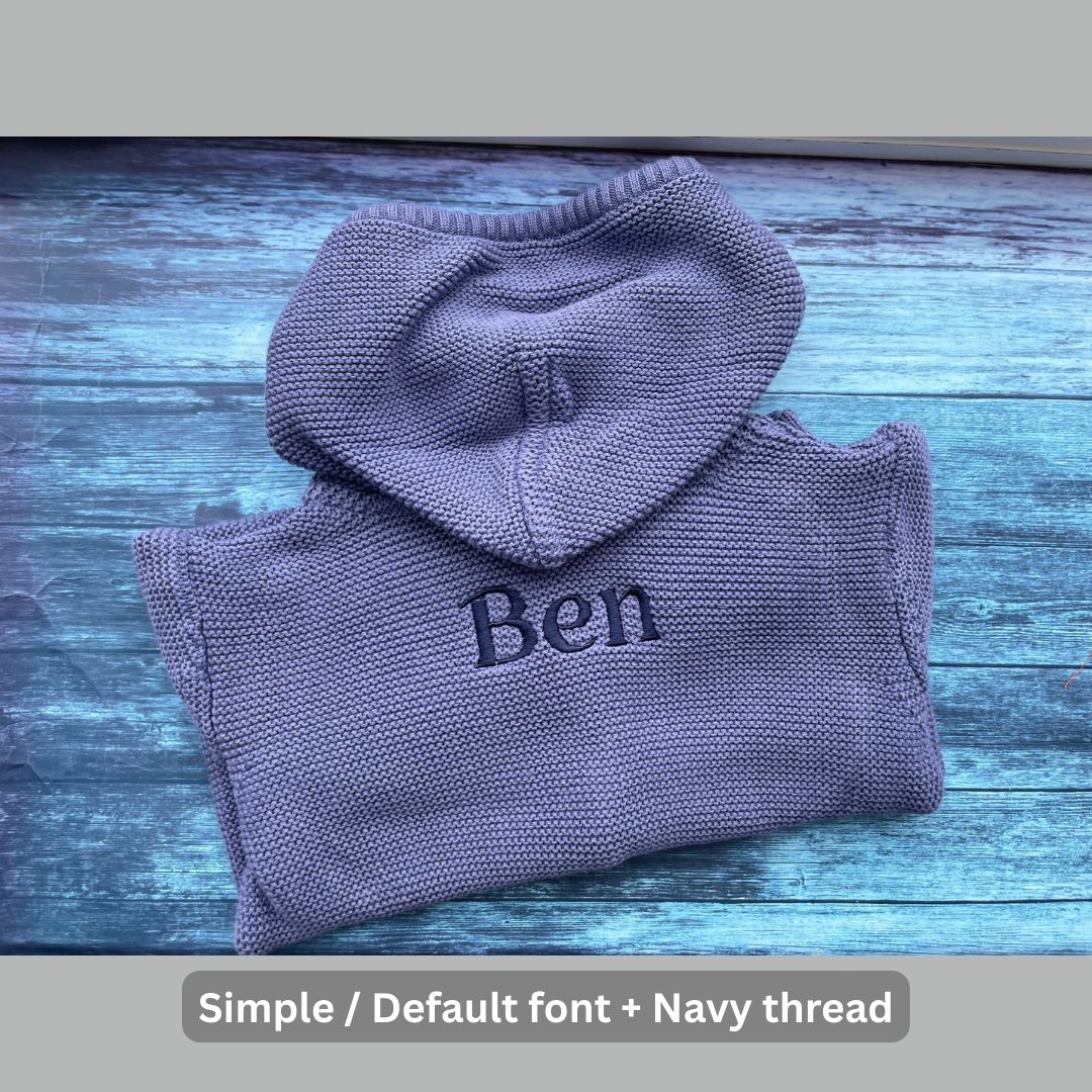 Periwinkle organic cotton hoodie