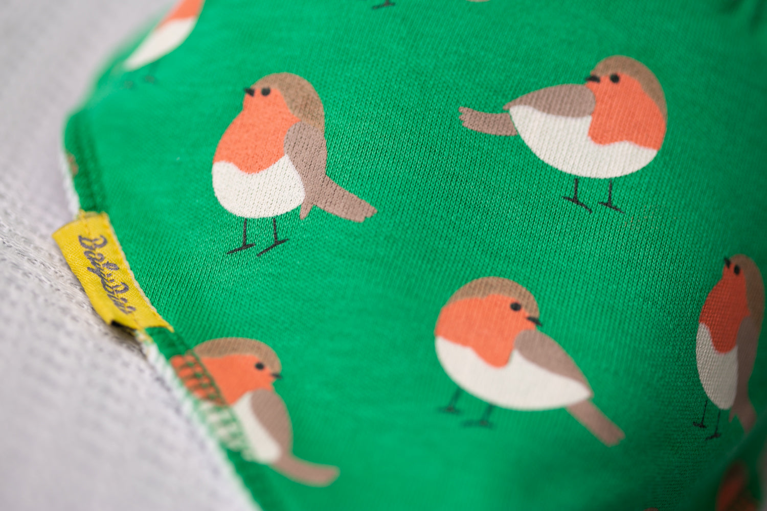 Ruby robin organic cotton DribbleBoo bandana bib