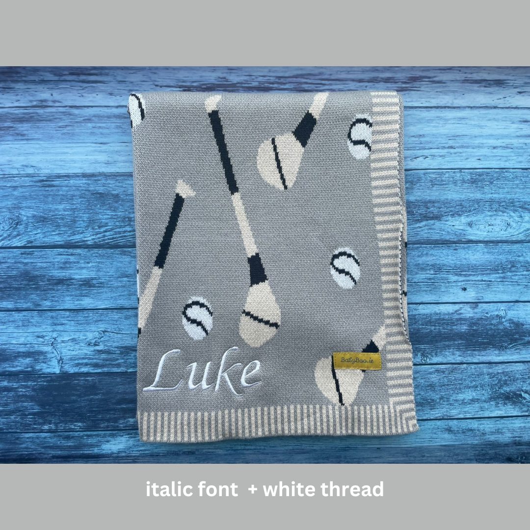 Grey organic cotton GAA mad BlankieBoo