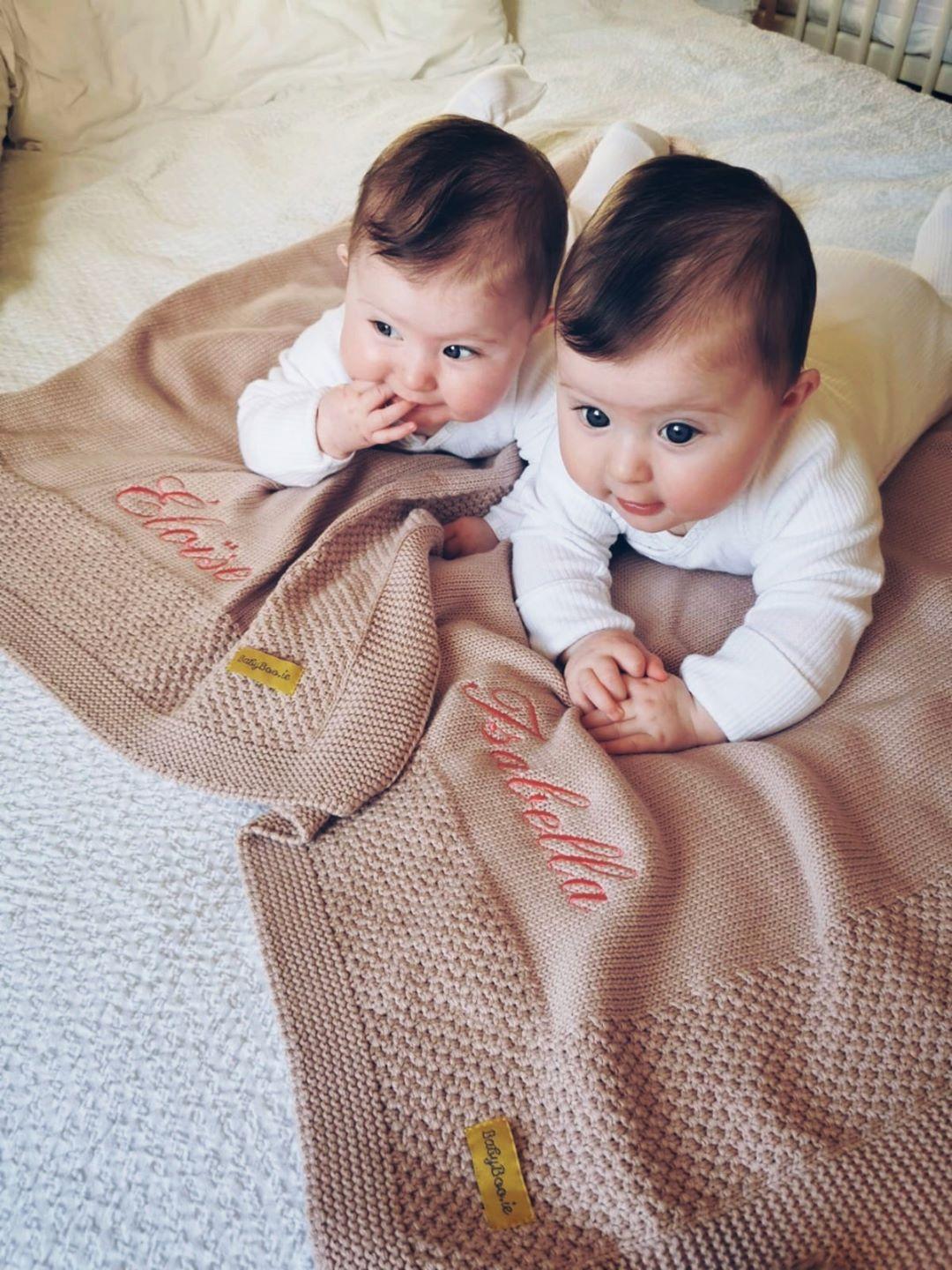 Organic cotton beautiful biscuit (Pink Beige) BlankieBoo