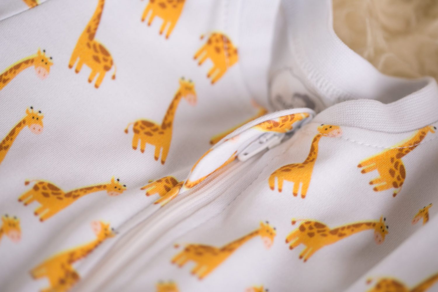 Giraffes organic cotton ZippyBoo suit