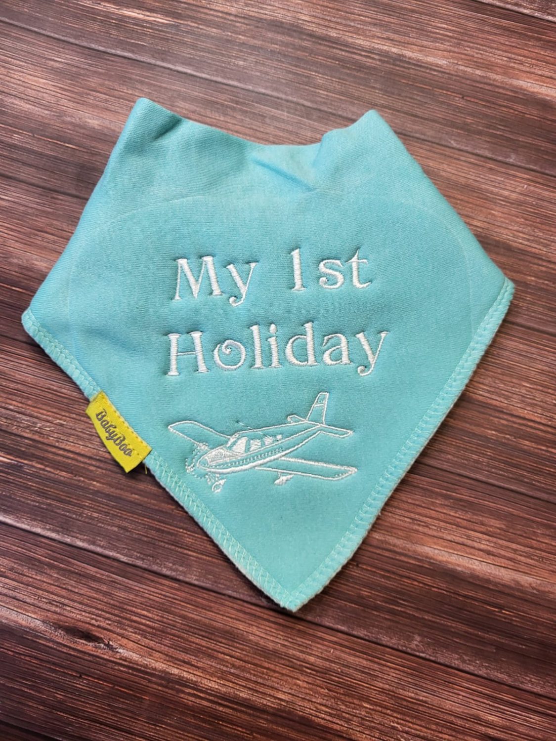 My 1st Holiday organic cotton bandana bib