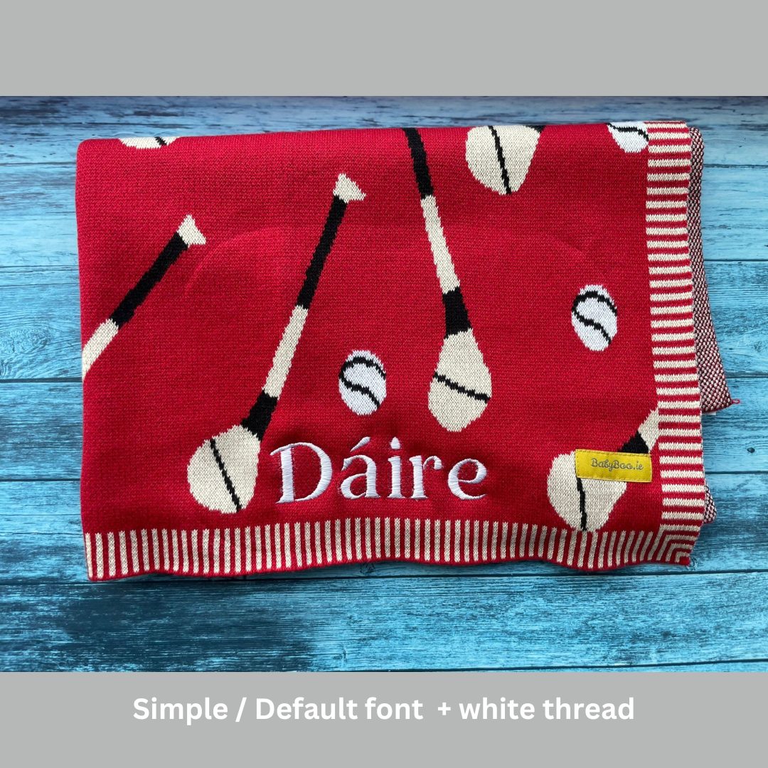 Red organic cotton GAA mad BlankieBoo