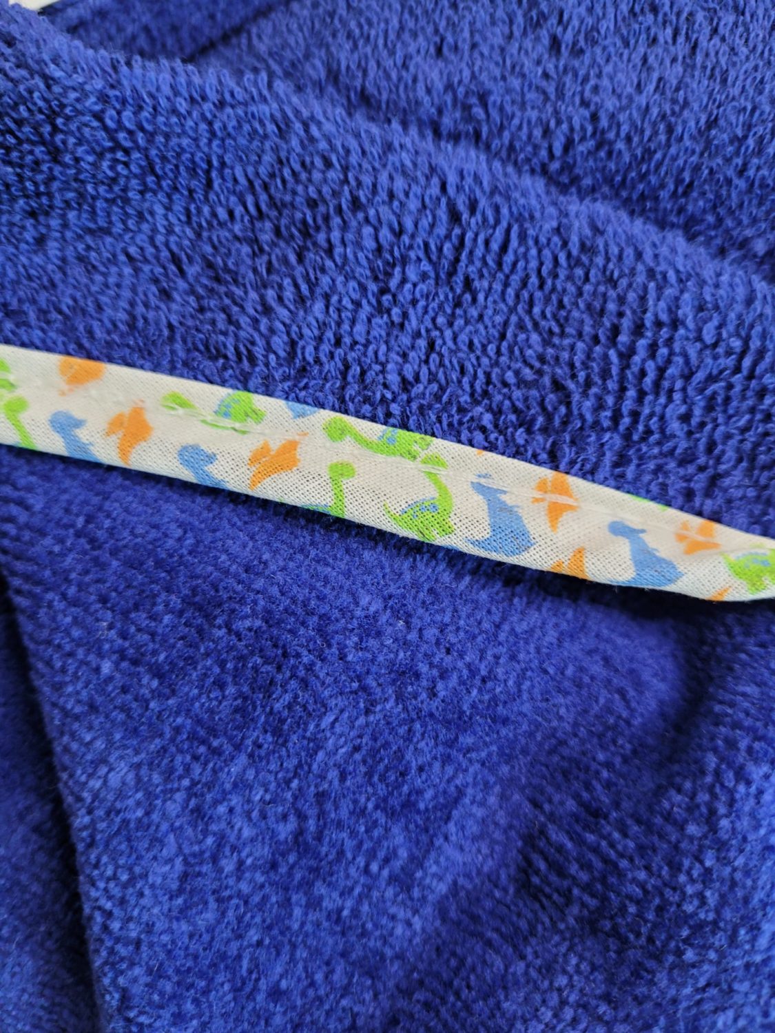 Navy dinos organic cotton CozyBoo robe