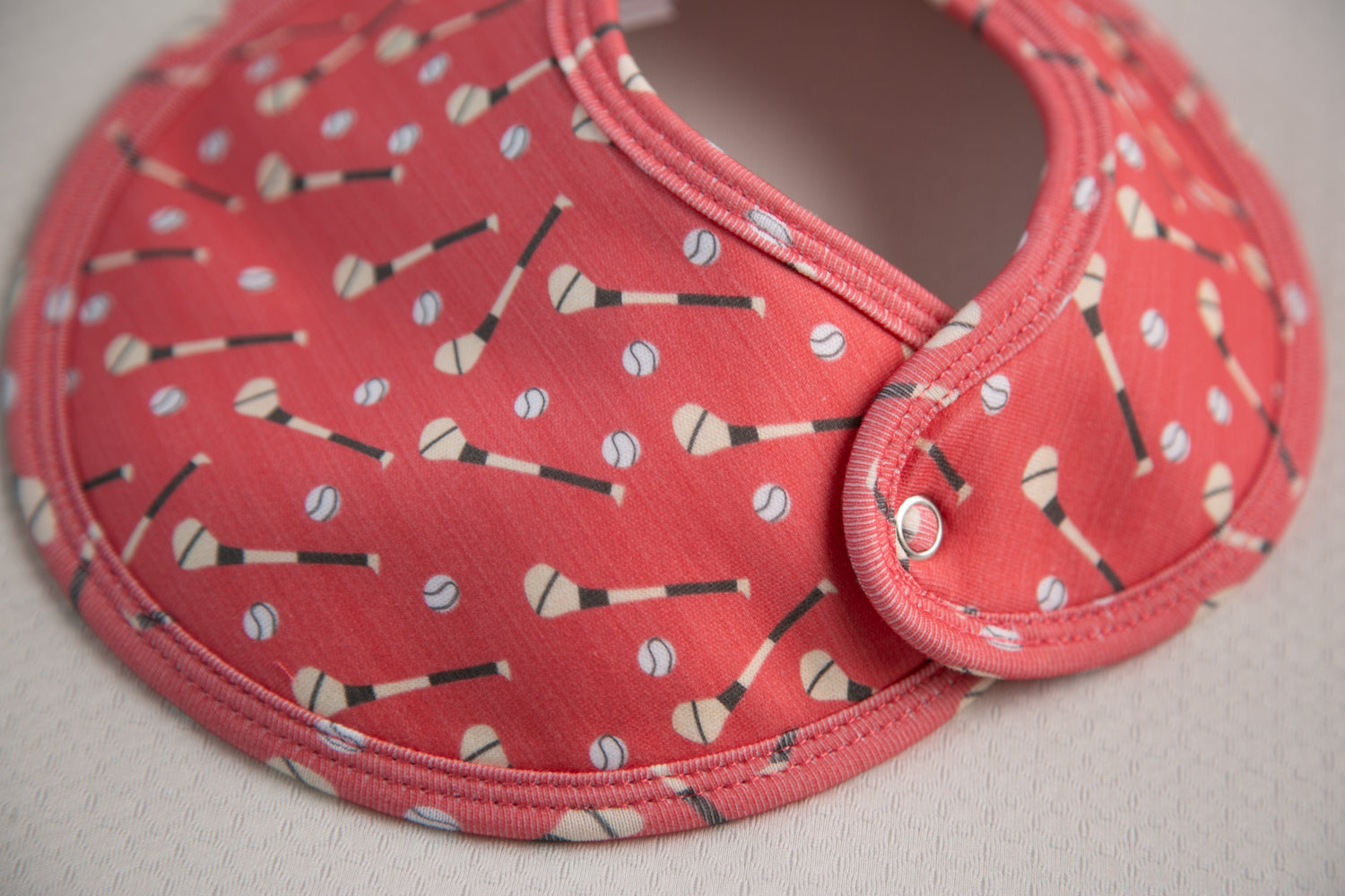 Red GAA organic cotton LittleBoo baby bib