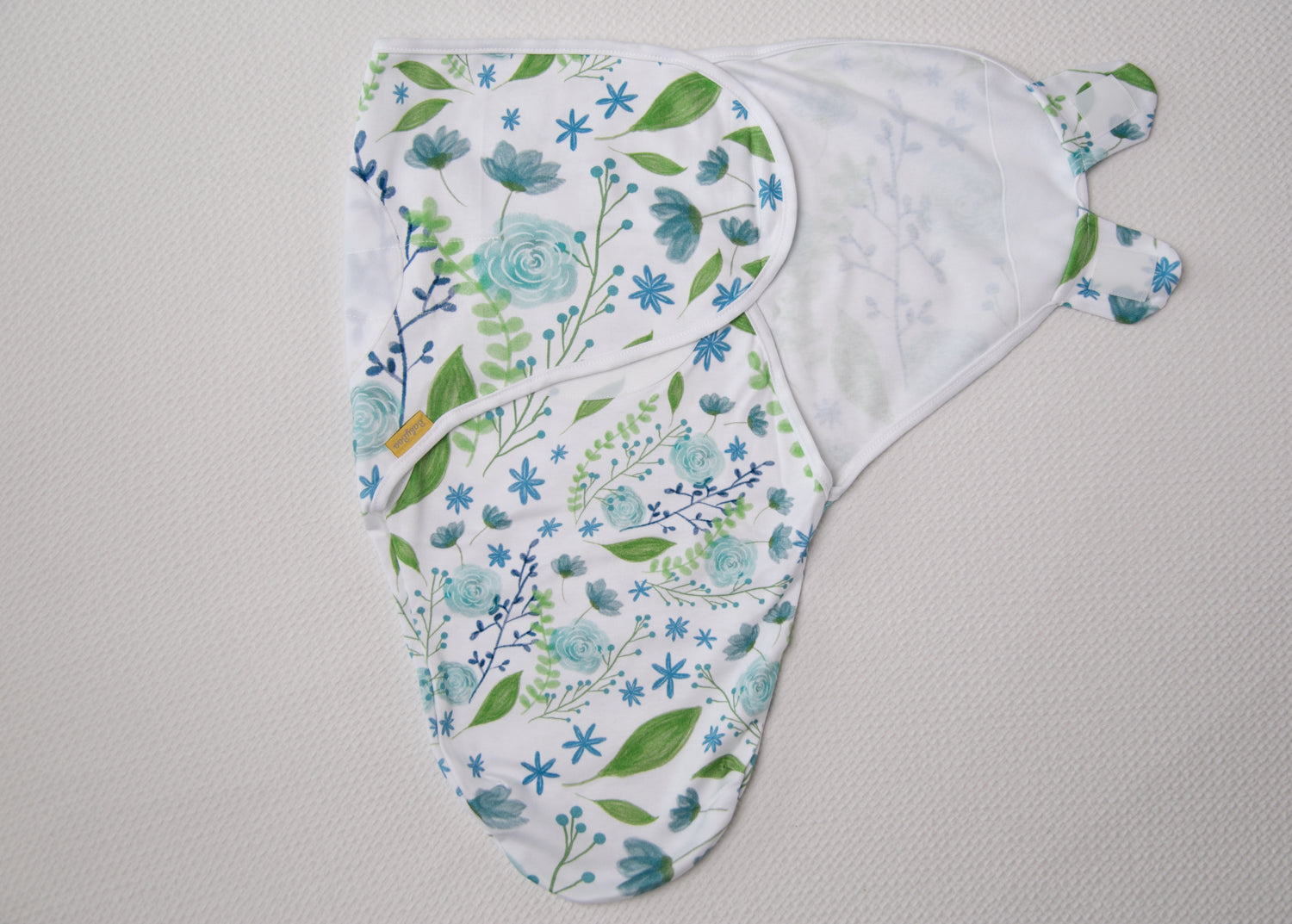 Watercolour flowers organic cotton SwaddleBoo