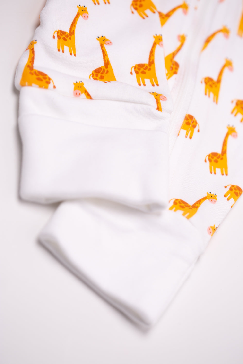 Ivory giraffes organic cotton ZippyBoo suit