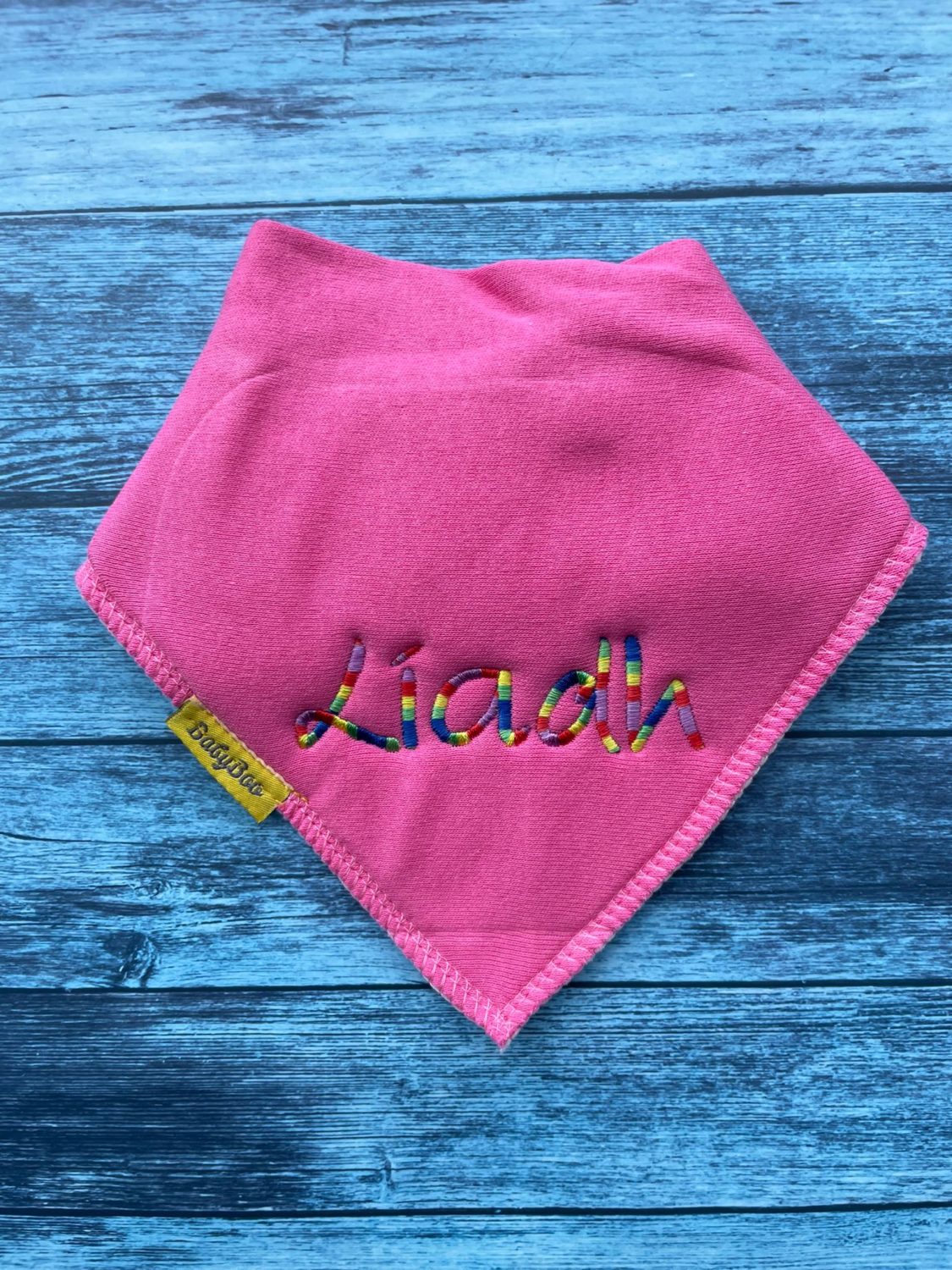 Personalised organic cotton DribbleBoo bandana bib