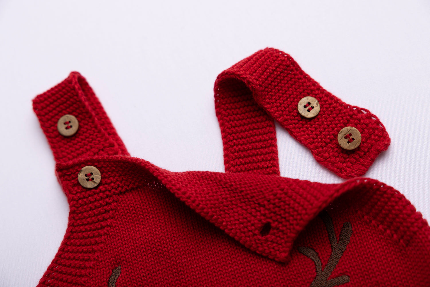 My First Christmas Knitted Dungarees
