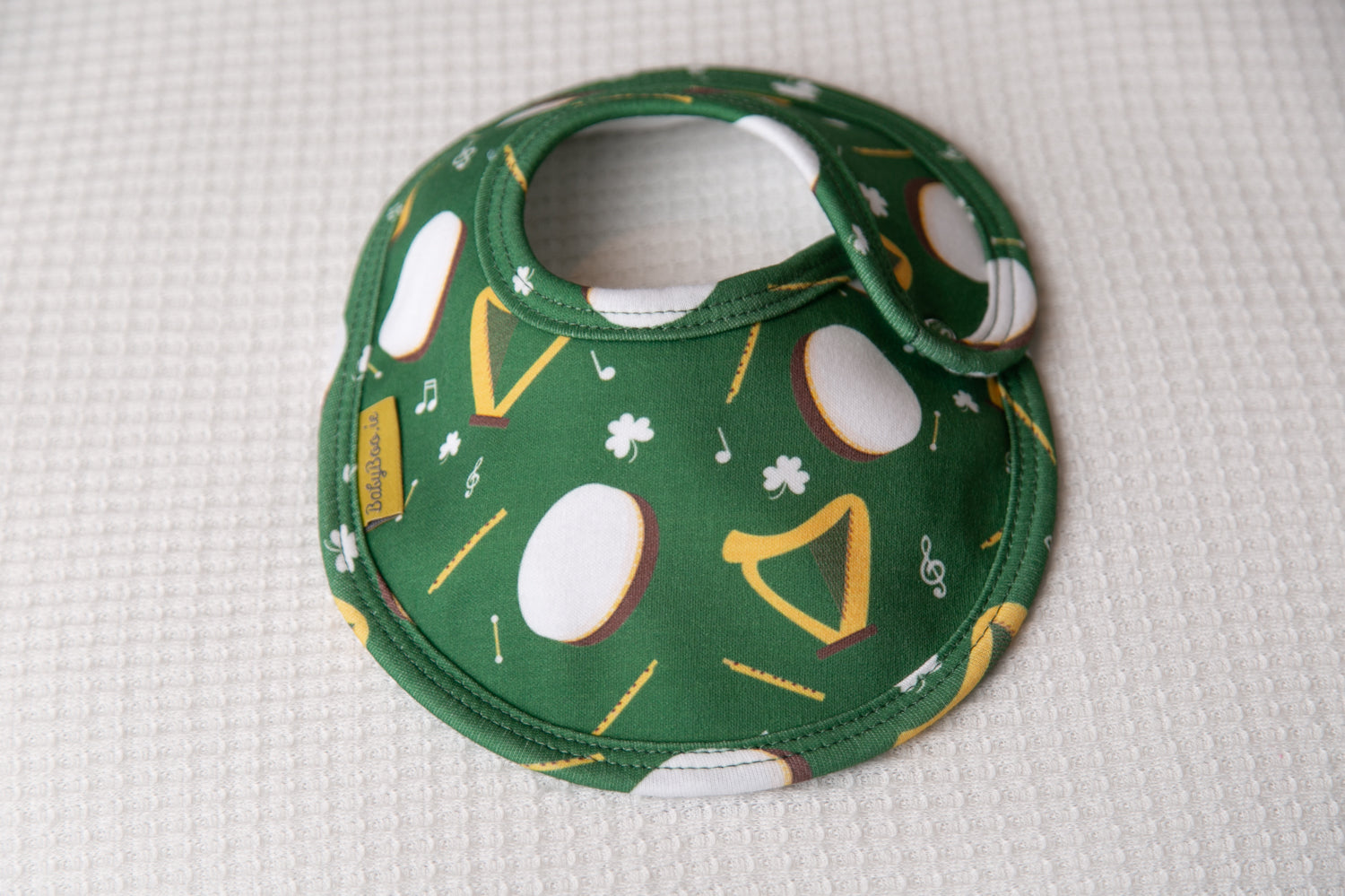 Trad music organic cotton LittleBoo baby bib