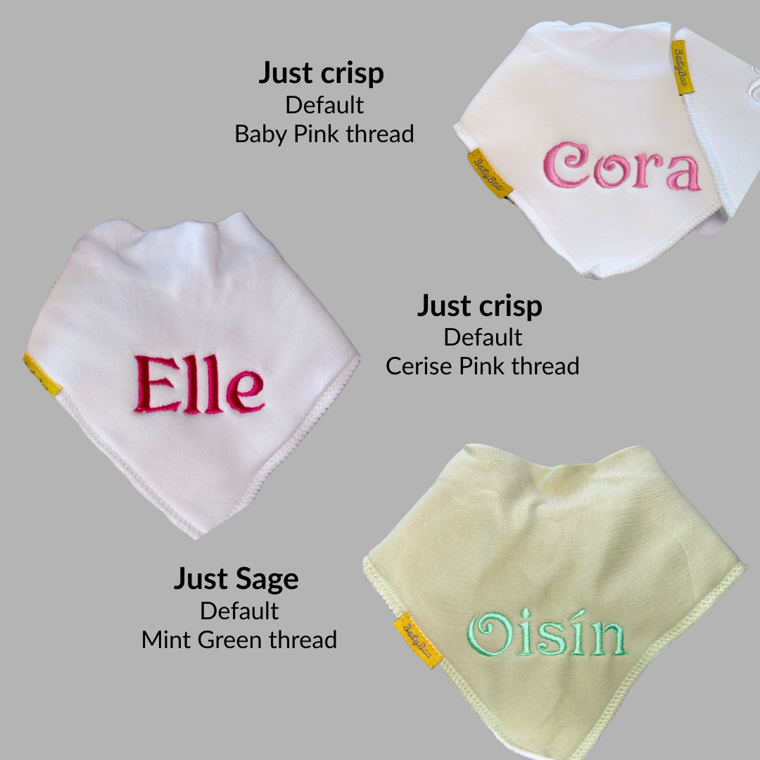 Personalised organic cotton DribbleBoo bandana bib