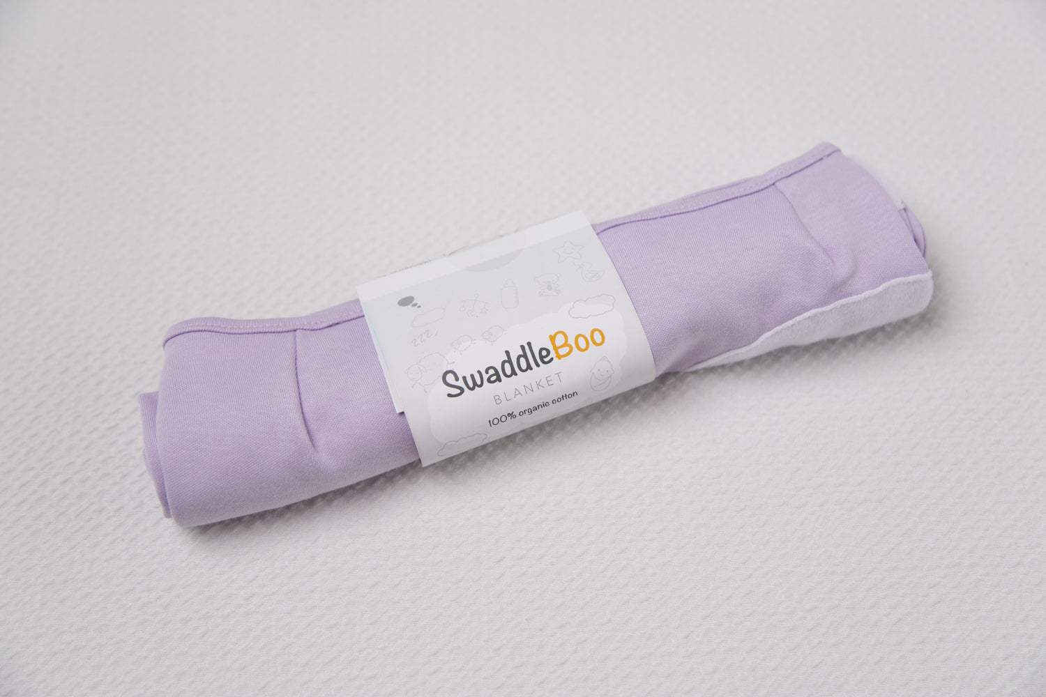 Lilac organic cotton SwaddleBoo