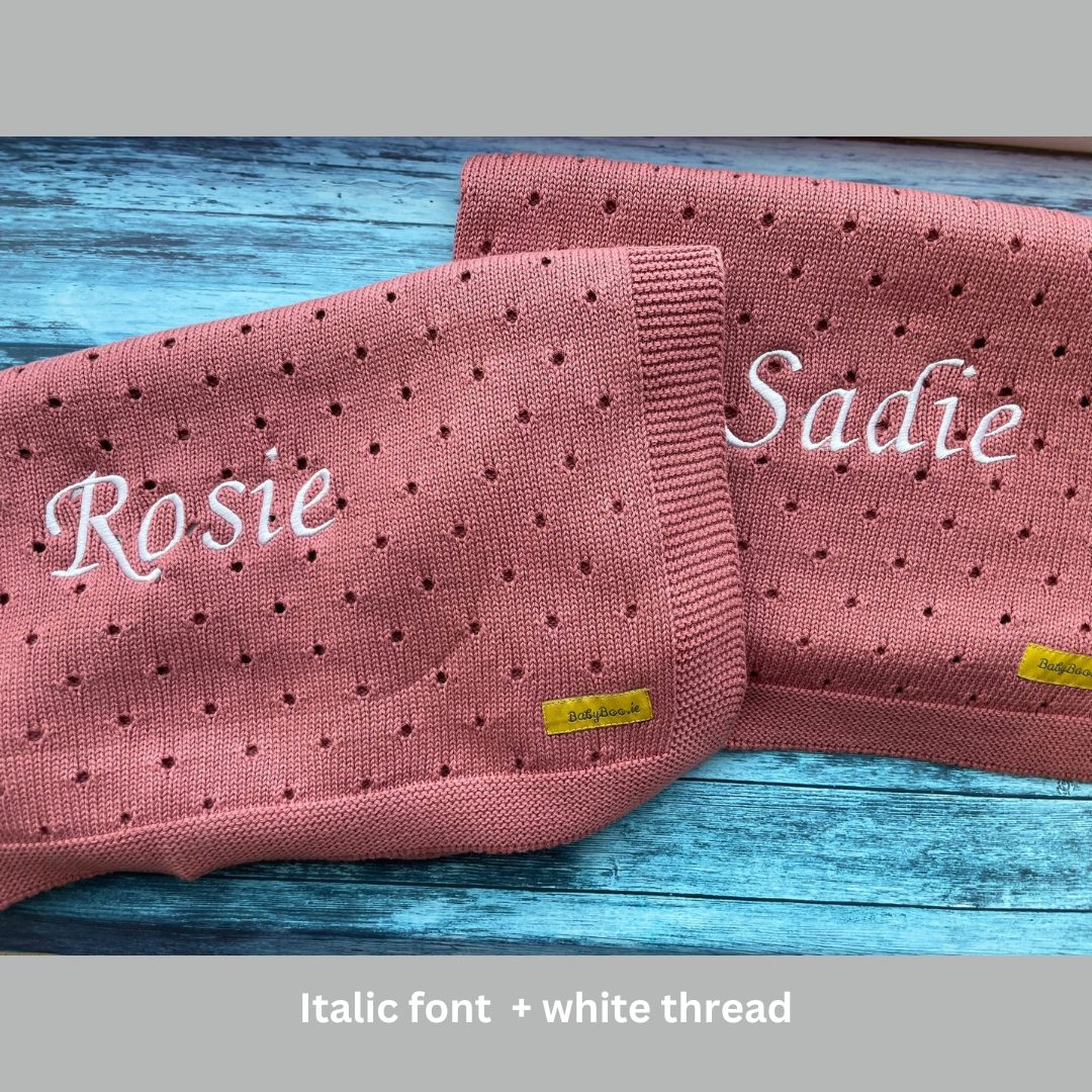 Organic cotton rose cellular BlankieBoo
