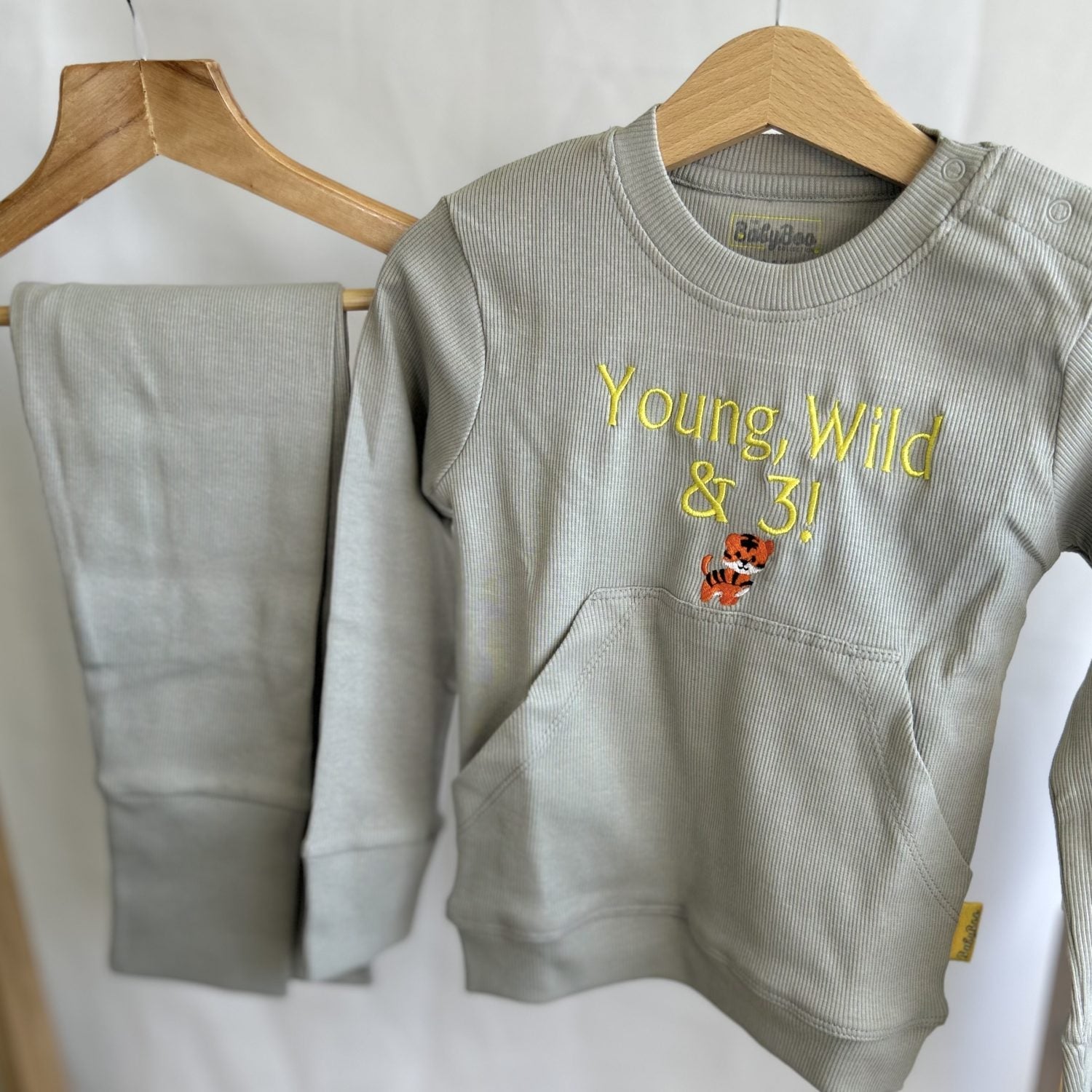 Young, Wild and 3! Birthday Organic Cotton Loungewear Set