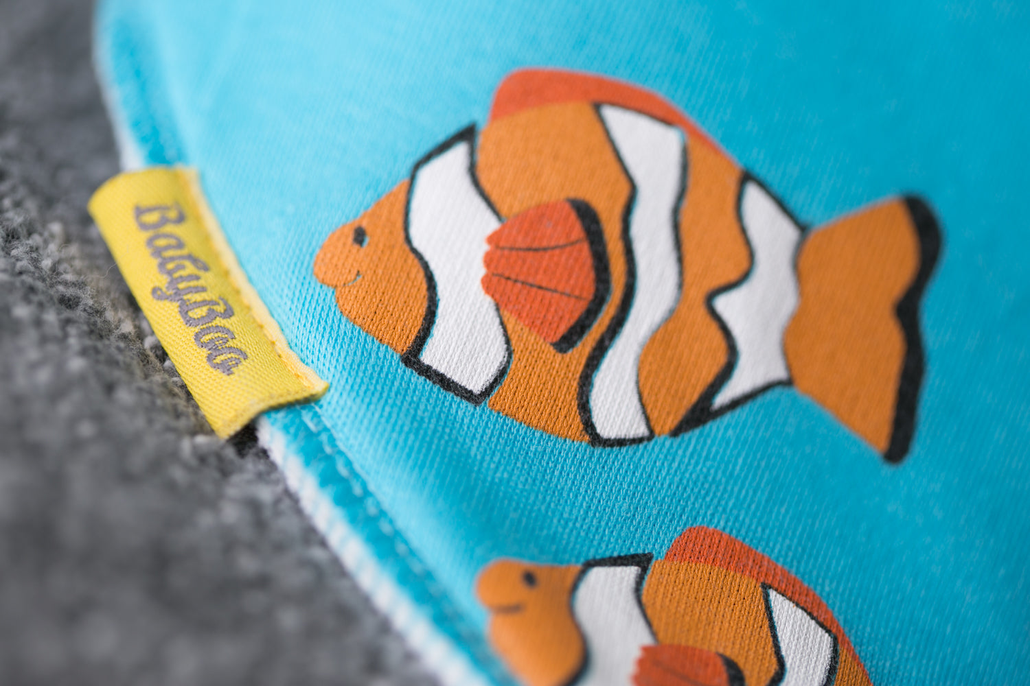 Fishy fishy organic cotton DribbleBoo bandana bib