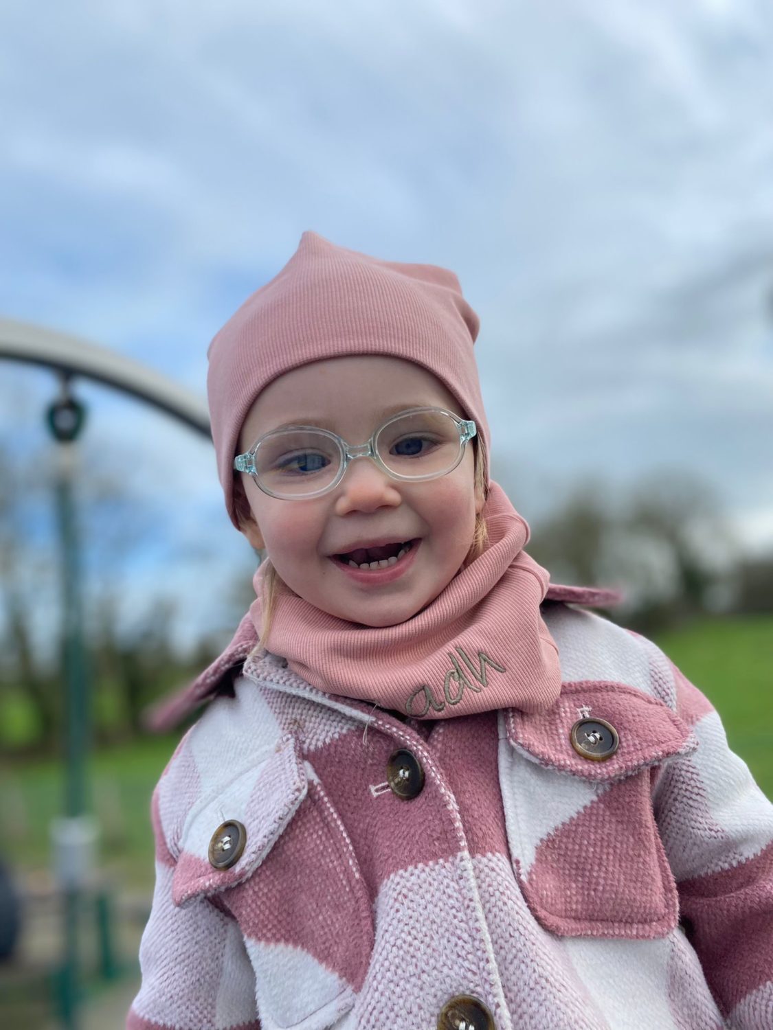 Just pink ribbed organic cotton BooBeanie hat