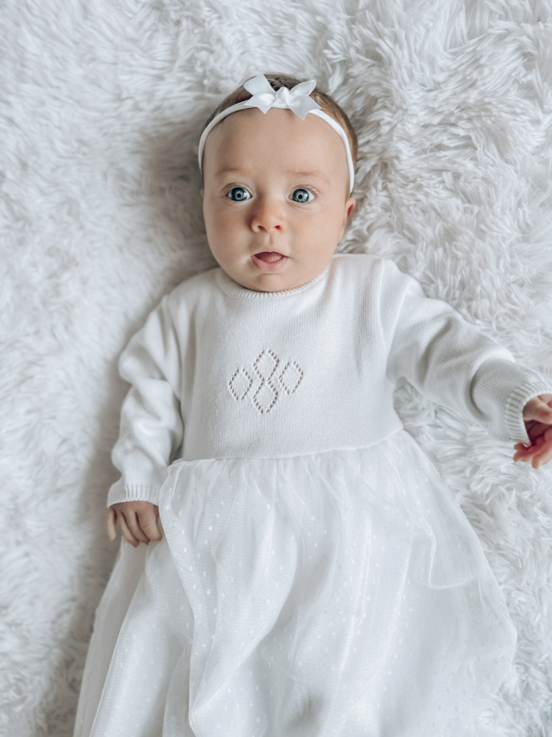 Imperfect - Fine knit and tulle style organic cotton dress (Áine)