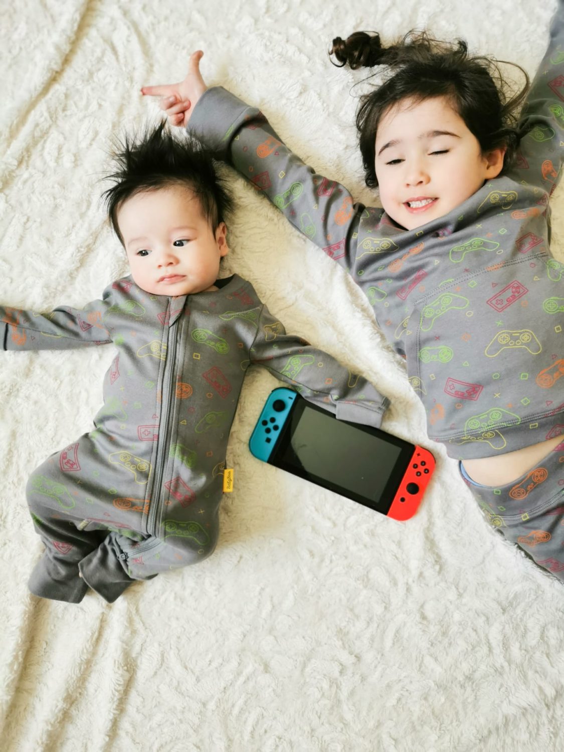 Grey gaming organic cotton ZippyBoo suit