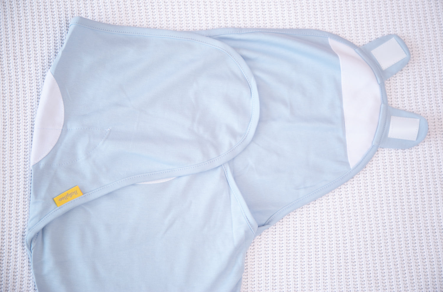 Personalised Baby blue organic cotton SwaddleBoo
