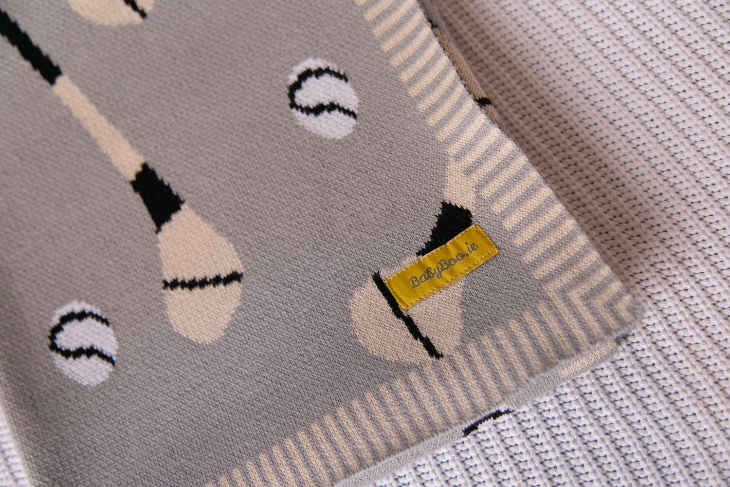 Grey organic cotton GAA mad BlankieBoo