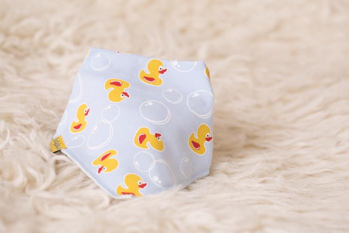 Rubber ducky organic cotton DribbleBoo bandana bib