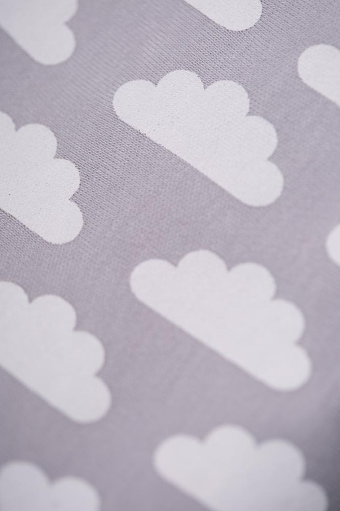 Up in the grey clouds organic cotton DribbleBoo bandana bib