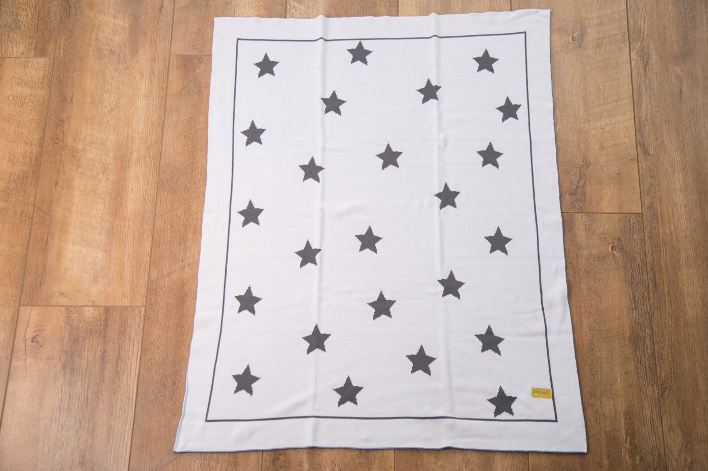 Organic cotton grey stars BlankieBoo