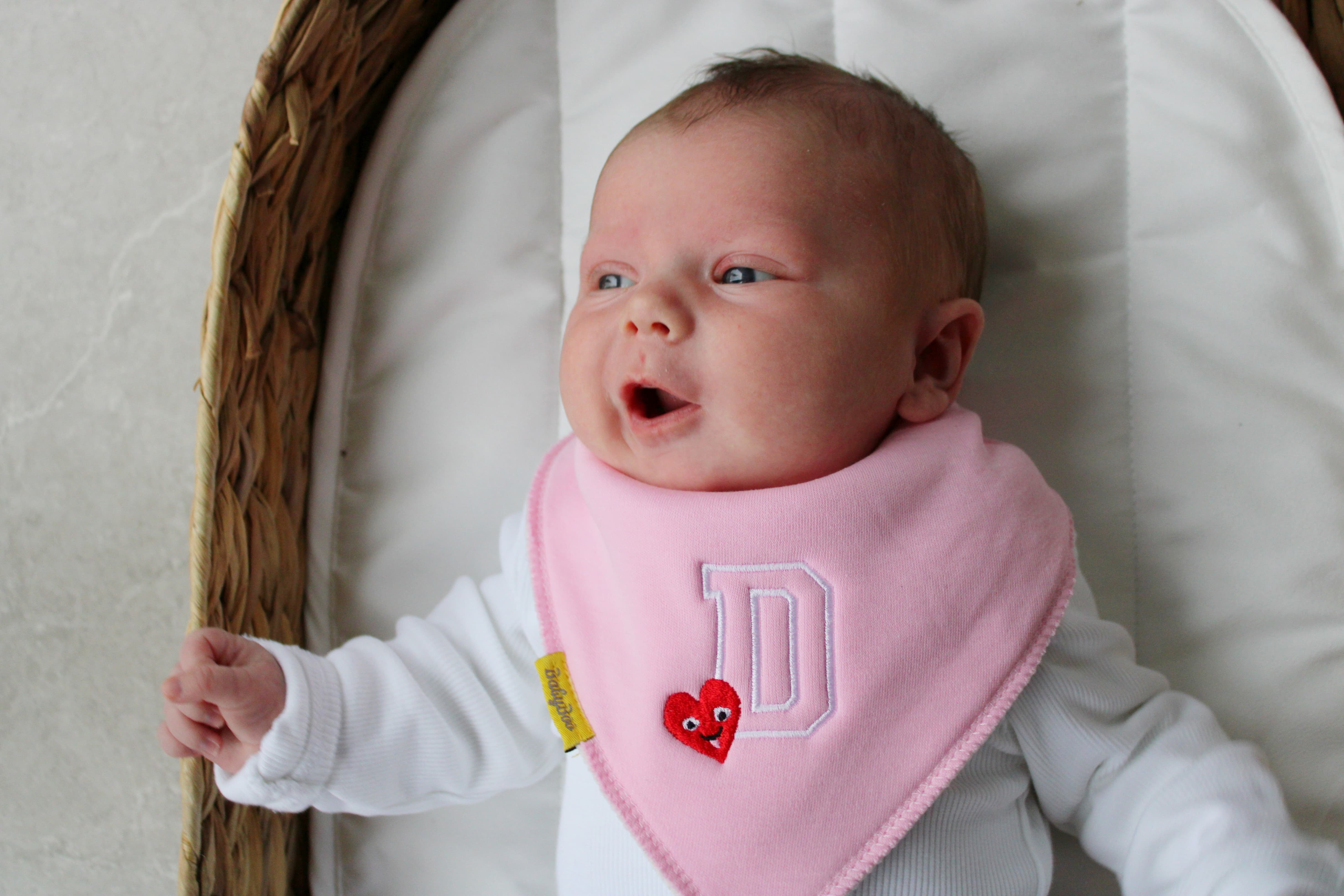 Letterman with Heart Organic Cotton DribbleBoo Bib